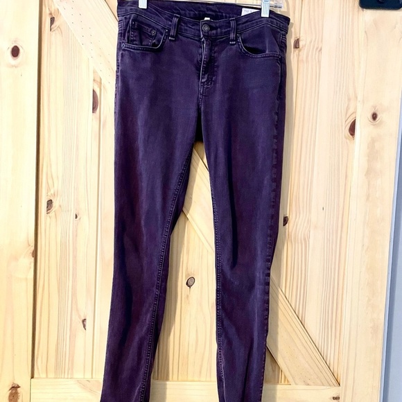 Rag & Bone Wine Distressed Skinnies - Picture 3 of 10